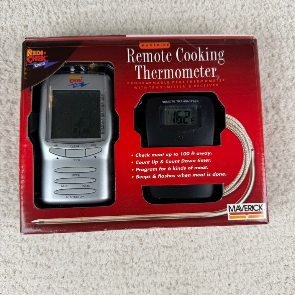 Maverick Redi-Chek Remote ET-72 Wireless Programmable Meat Thermometer Silver